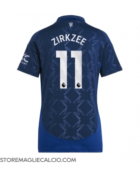 Manchester United Joshua Zirkzee #11 Maglia Gara Trasferta Repliche 2024-25 Donna Maniche Corte Manchester United Joshua Zirkzee #11 Maglia Gara Trasferta Repliche 2024-25 Donna Maniche Corte